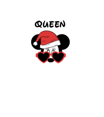 minnie santa queen model alb pe tricou