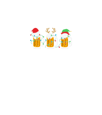 Christmas beer mugs model negru pe tricou