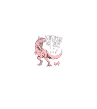 Vorbesc cu tine! #mamasaurus model negru pe tricou