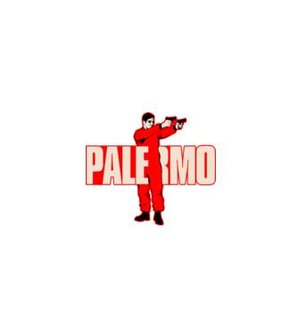 palermo la casa de papel model negru pe tricou