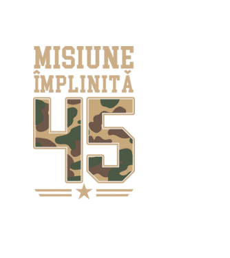 Misiune împlinită 45 model negru pe tricou