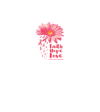 Gerbera faith hope love model alb pe tricou