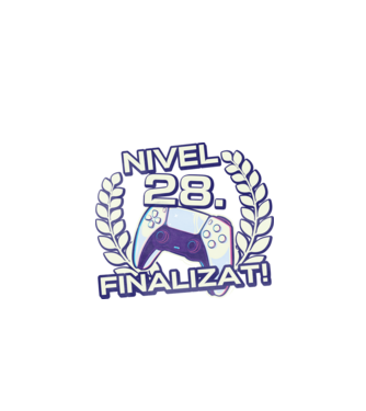 Nivel 28 finalizat! model negru pe tricou