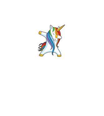 DAB Unicorn 2 model alb pe tricou