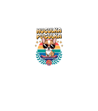 Huculka Puculka Câine 2 model alb pe tricou