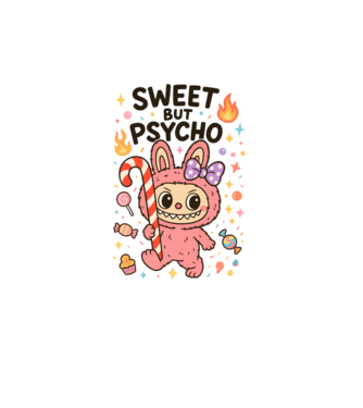 Sweet but psycho model alb pe tricou