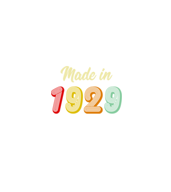 made in 1929 retro model negru pe tricou