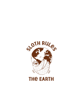 Sloth rules the world model alb pe tricou