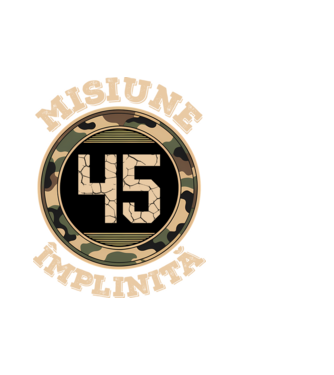 Misiune împlinită 45 model alb pe tricou