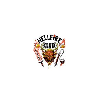 Hellfire ok model alb/roșu pe tricou