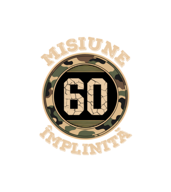 Misiune împlinită 60 model negru pe tricou