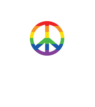 Peace pride model galben neon pe tricou