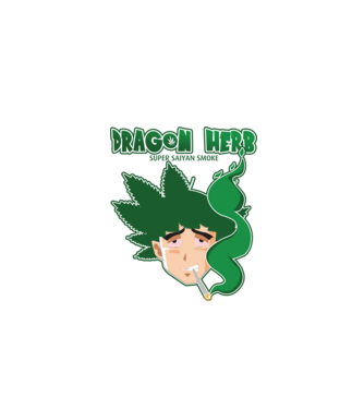 dragon herb smoke model negru pe tricou