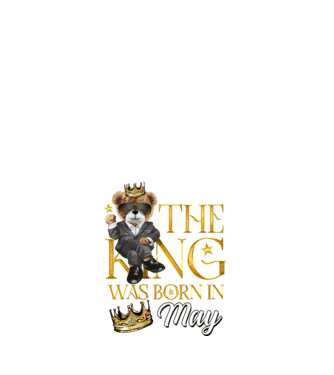 The king was born int MAY model alb pe tricou