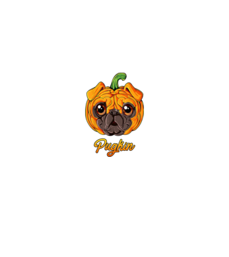 Pugkin model negru pe tricou