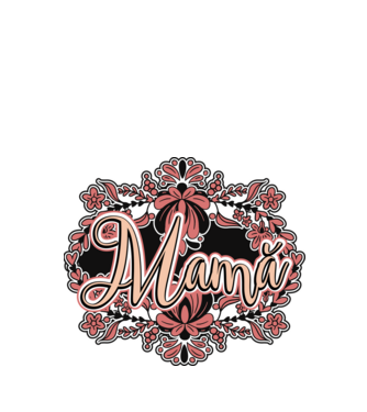 Mamă model alb pe tricou