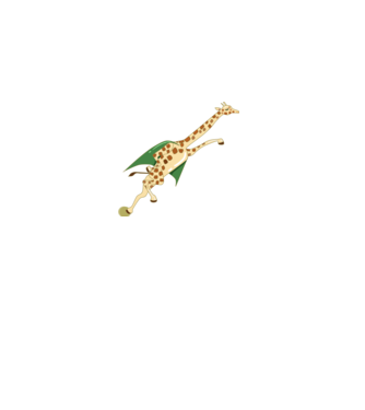 Girafă Super model alb pe tricou