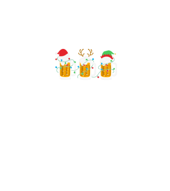 Christmas beer mugs model negru pe tricou