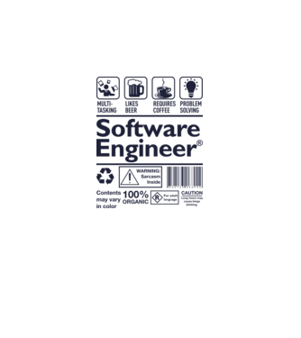 Software Engineer model gri pe tricou