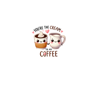 Cream to my Coffee model alb pe tricou