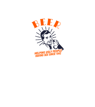 beeer model alb pe tricou