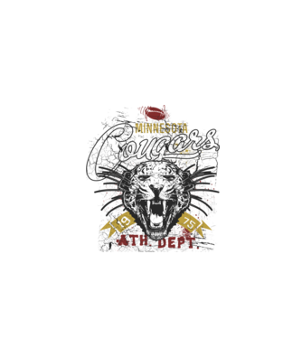 Minesota Cougars  TEXTURED model negru pe tricou