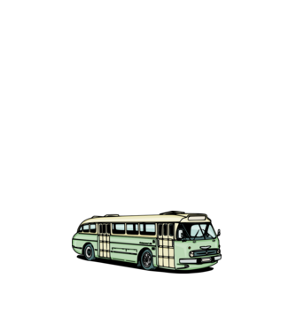 Autobuze model negru pe tricou