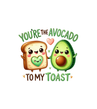 Avocado to my Toast model nisipiu pe tricou
