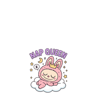 Nap Queen model alb pe tricou