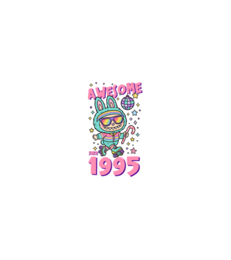 Awesome since 1995 - Labubu model nisipiu pe tricou