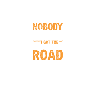 Nobody cared unti I got the longest road model negru pe tricou
