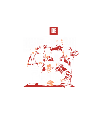 La casa de papel grupo model alb pe tricou