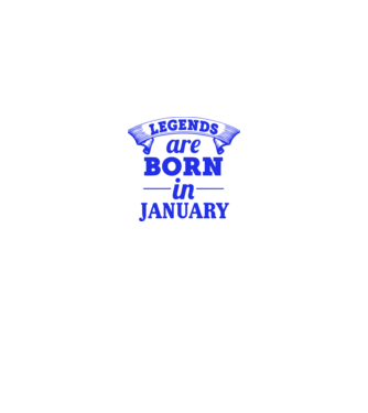 Legends are born in January model alb pe tricou