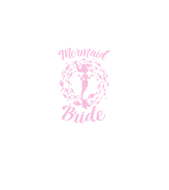 Mermaid Bride model negru pe tricou