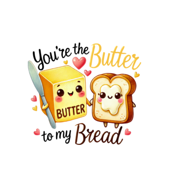 Butter to my Bread model alb pe tricou