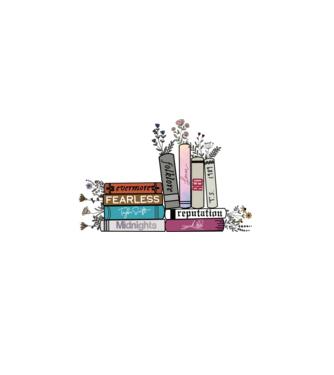 Eras tour books color 2 model alb pe tricou