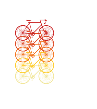 Retro Bike model negru pe tricou