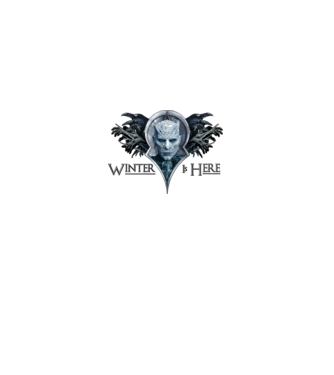 Winter is Here model negru pe tricou
