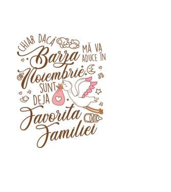 Favorita familiei NOIEMBRIE model negru pe tricou
