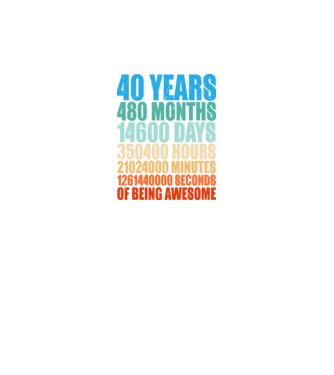 40 years of being awesome model negru pe tricou
