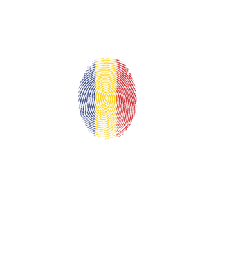 România fingerprint model negru pe tricou