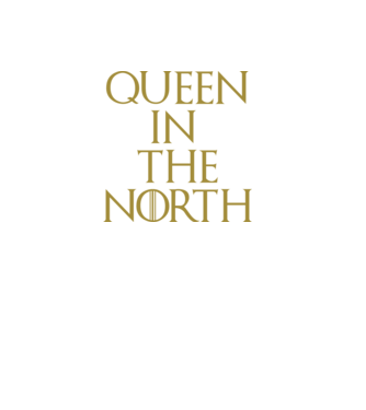 Queen in the North model negru pe tricou