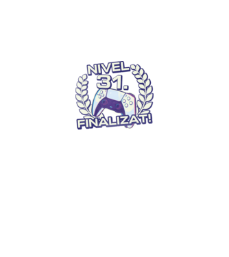 Nivel 31 finalizat! model negru pe tricou
