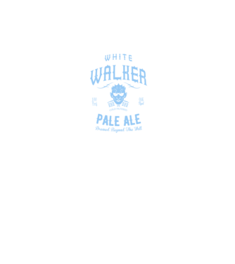 White Walker Pale Ale model negru pe tricou