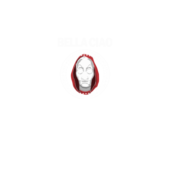 bella ciao stroke white model negru pe tricou