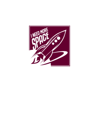 more space model alb pe tricou