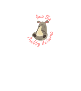 Save the chubby unicorns model negru pe tricou