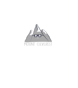 Mount cleverest model negru pe tricou