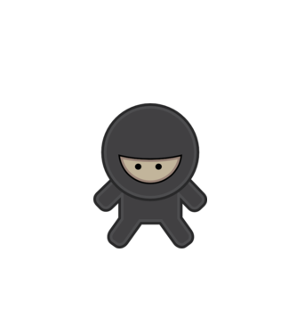 ninja model alb pe tricou