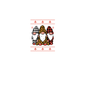 Ugly sweater gnomes model turcoaz pe tricou
